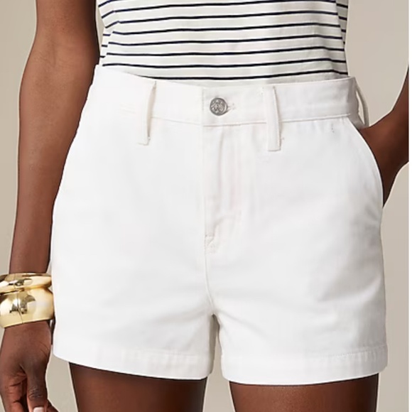J. Crew Pants - NWT J. Crew White A-line denim short in white SZ Various